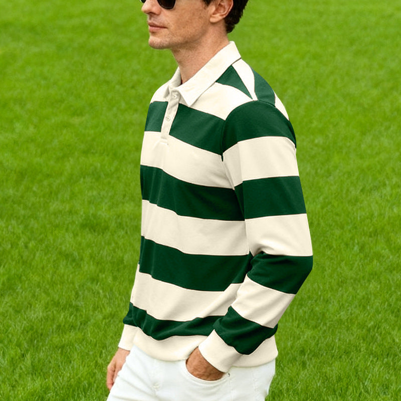 Preppy American Style With A Casual Striped Design
