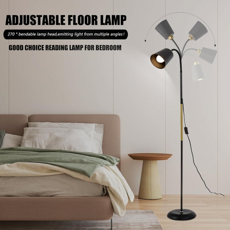 Adjustable Standard Floor Lamp Living Room Reading Light Free Standing Lighting