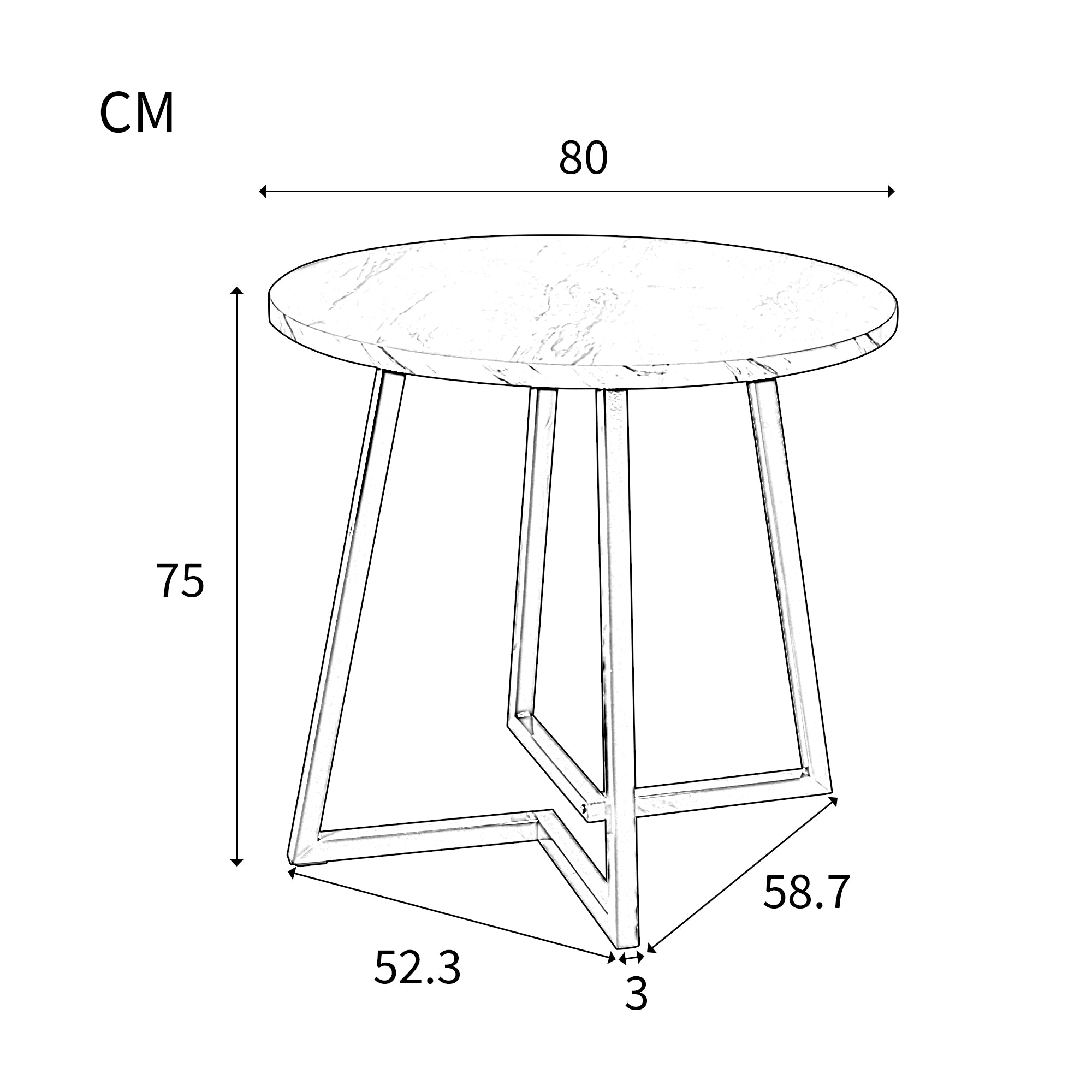 Dining Table Set  5 Pieces , Dining Table Set With 4 Chairs, Modern Kitchen Table Set, 80 Cm Diameter Round Kitchen Table With Gold Metal Legs, White MDF Table Top, Black Velvet Dining Chairs